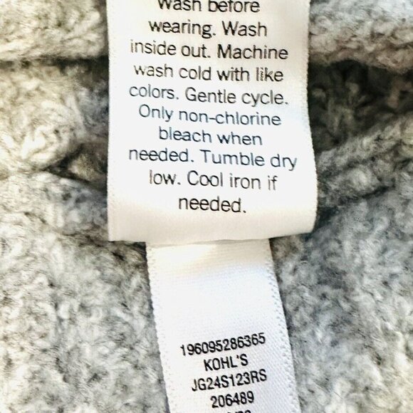NWT SO GOODS FOR LIFE Junior Long Sleeve V-Neck Pullover Collar Gray Sweater XXL - Picture 11 of 12
